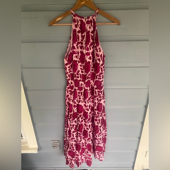 new ANTHROPOLOGIE MAISIE floral poplin cotton halter midi dress XS - Picture 3 of 6